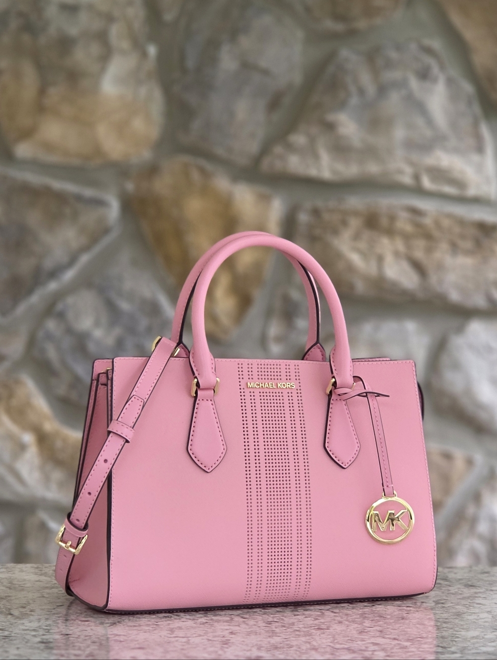 Michael Kors Sheila Medium Pink Satchel